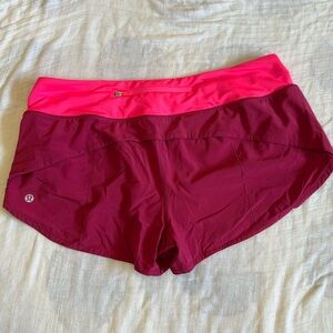 NWT Lululemon speed up shorts